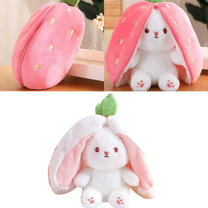 Conejito de peluche reversible