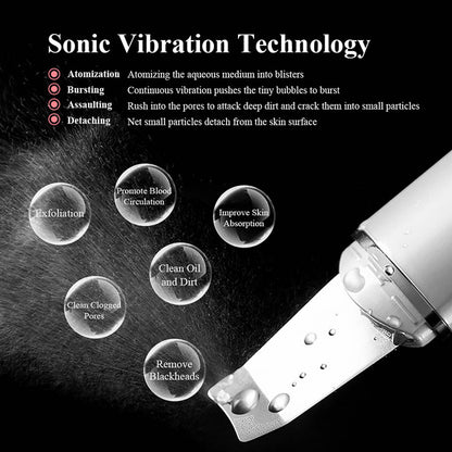 Ultrasonic Skin Scrubber Vibration Face Blackhead Remover