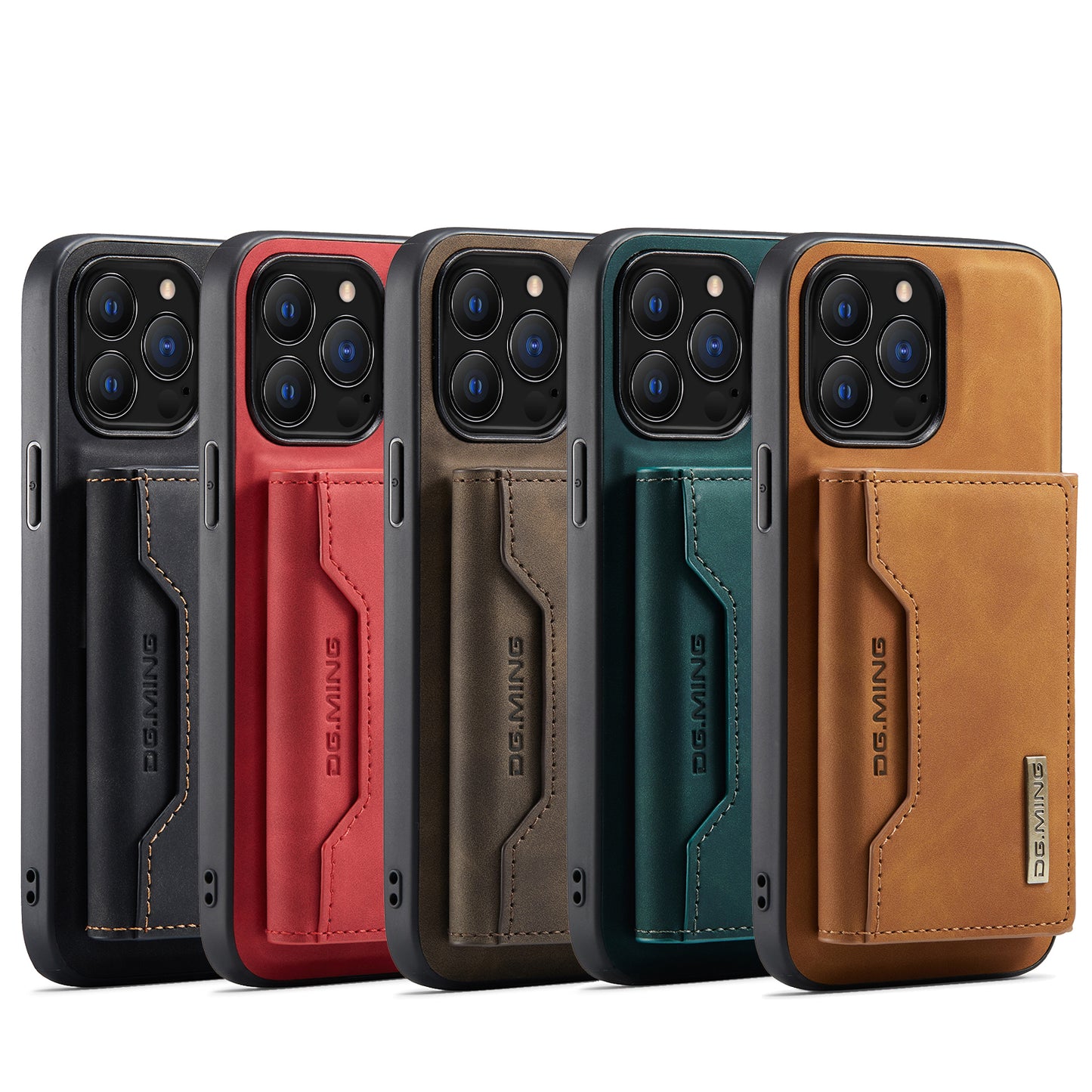 Funda de cuero desmontable 2 en 1 para iPhone, billetera y tarjetero