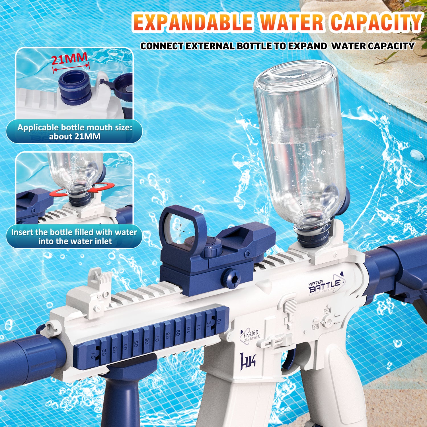 Electric Water Gun Automatic Squirt Rifle Toy Gun