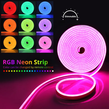 Vibrant Smart Neon LED Strip for customizable, dynamic lighting. Perfect for home decor, parties, and creating immersive environments